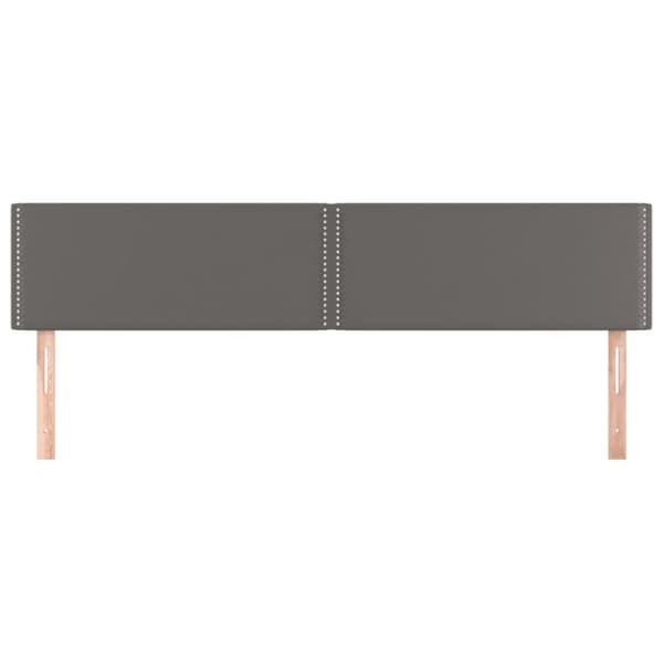 sengegavle 2 stk. 90x5x78/88 cm kunstlæder grå