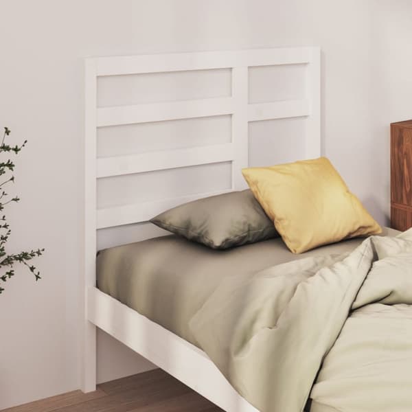 sengegærde 96x4x104 cm massivt fyrretræ hvid