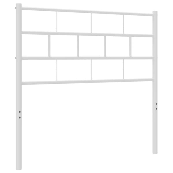 sengegavl 100 cm metal hvid