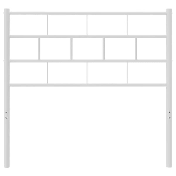 sengegavl 80 cm metal hvid