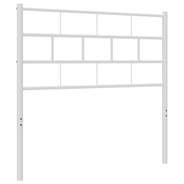 sengegavl 80 cm metal hvid
