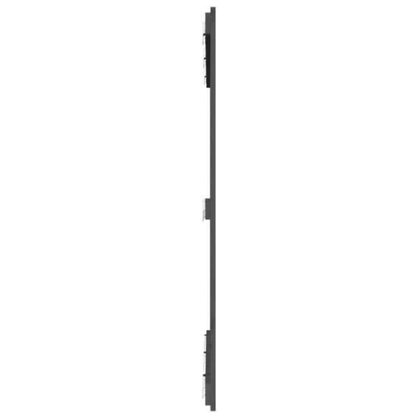Sängynpääty seinälle harmaa 127,5x3x110 cm täysi mänty