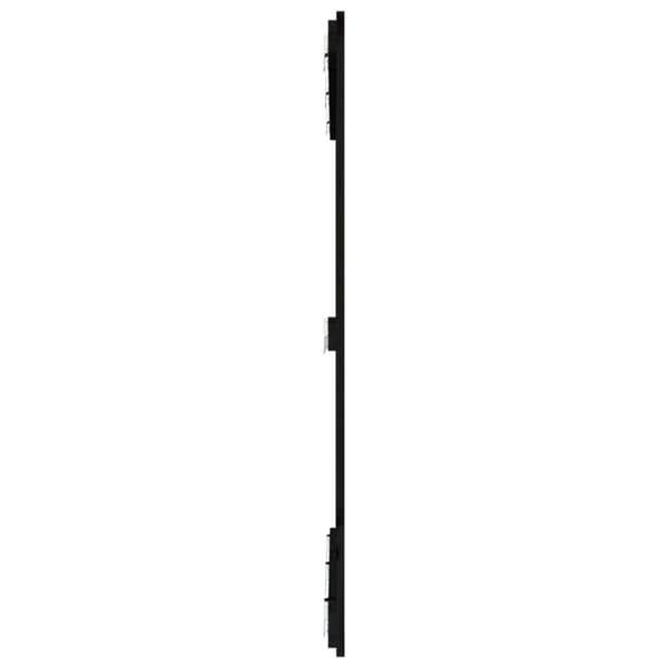 sengegavl 127,5x3x110 cm massivt fyrretræ sort