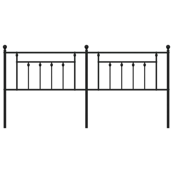 sengegavl 193 cm metal sort