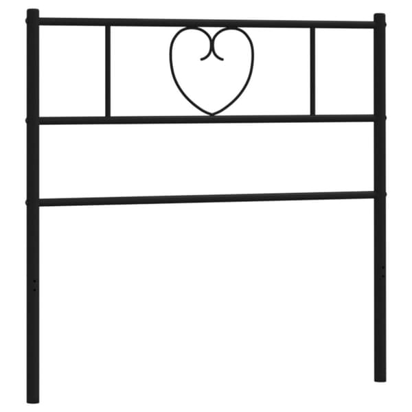 Metallinen sängynpääty musta 100 cm