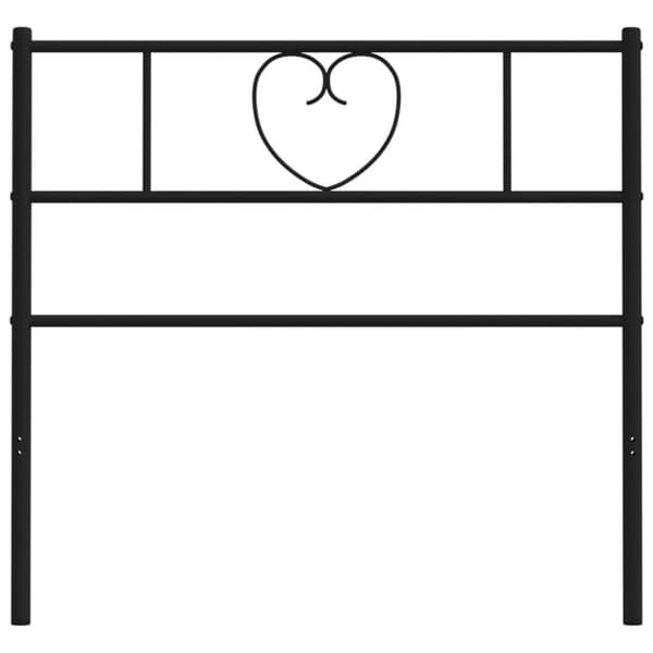 Metallinen sängynpääty musta 100 cm