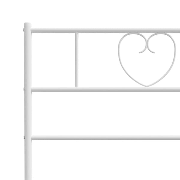 sengegavl 180 cm metal hvid