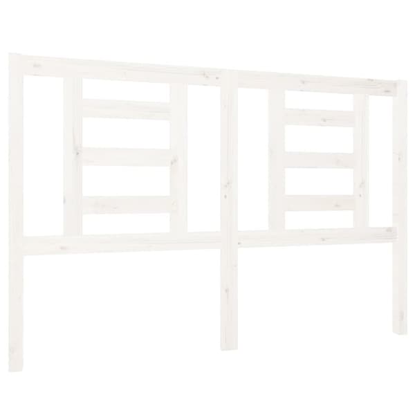 sengegærde 126x4x100 cm massivt fyrretræ hvid