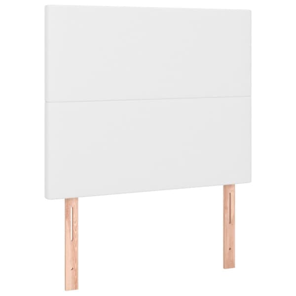 sengegavle 2 stk. 80x5x78/88 cm kunstlæder hvid