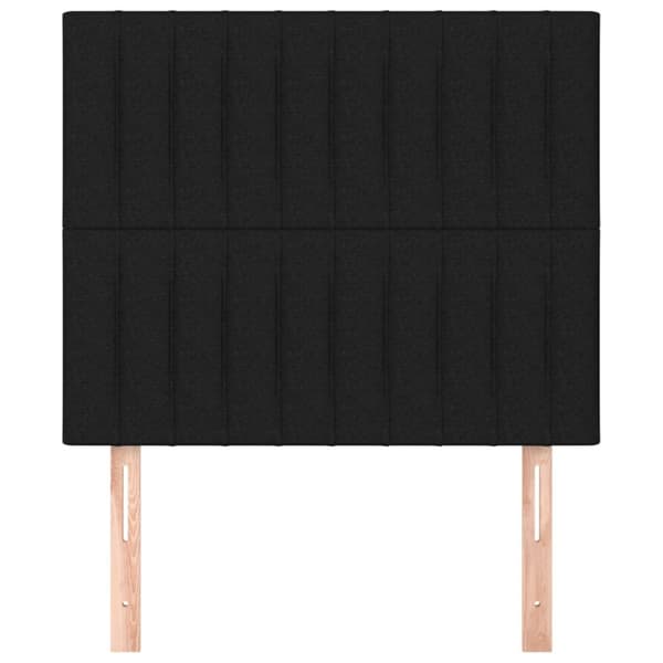 sengegavle 2 stk. 80x5x78/88 cm stof sort