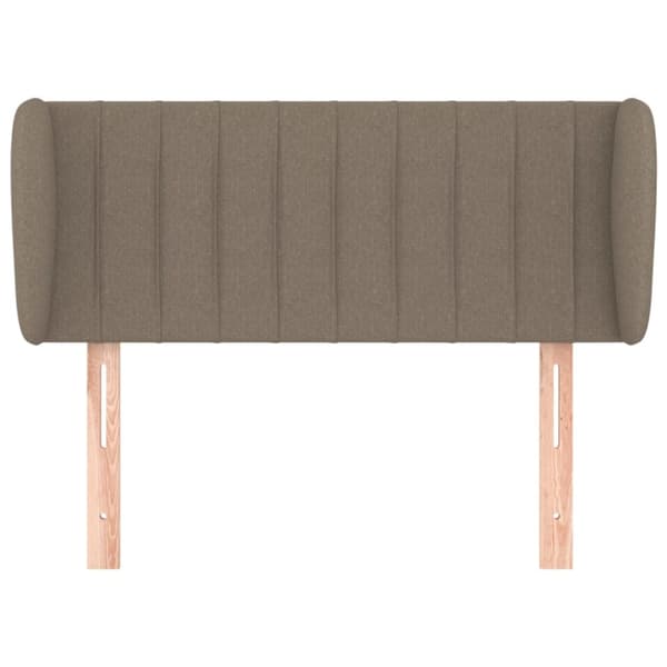 sengegavl med kanter 103x23x78/88 cm stof gråbrun