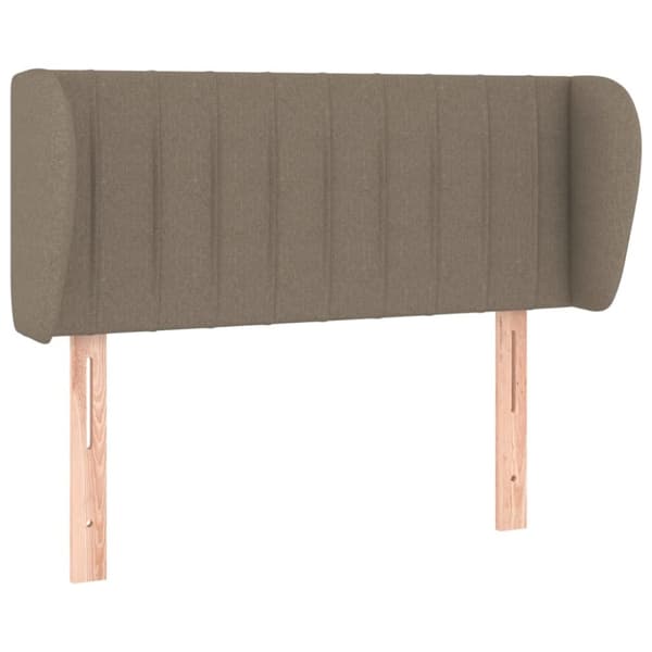 sengegavl med kanter 103x23x78/88 cm stof gråbrun