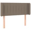 Pikkukuva 2 / 9: Sänggavel med kanter taupe 103x16x78/88 cm tyg