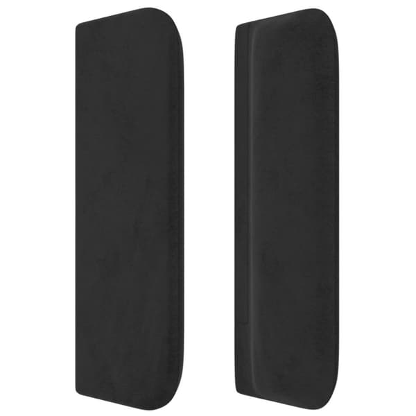 sengegavl med kanter 83x16x78/88 cm fløjl sort