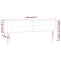 Miniatyrbillede 6 af 6: sengegavl med LED-lys 160x5x78/88 cm kunstlæder sort