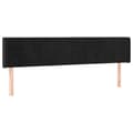 Miniatyrbillede 3 af 6: sengegavl med LED-lys 203x16x78/88 cm fløjl sort