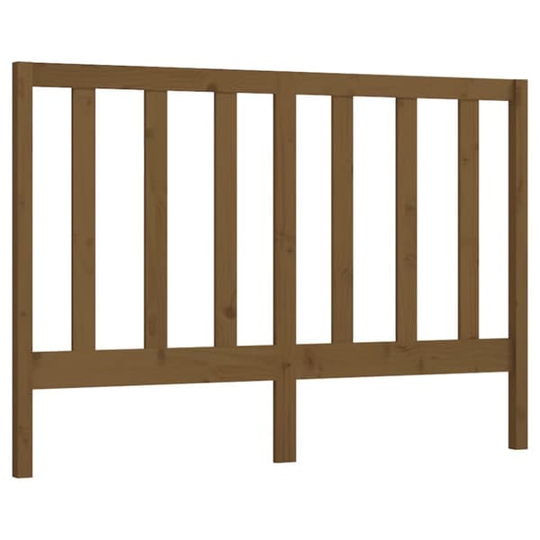 sengegærde 146x4x100 cm massivt fyrretræ gyldenbrun