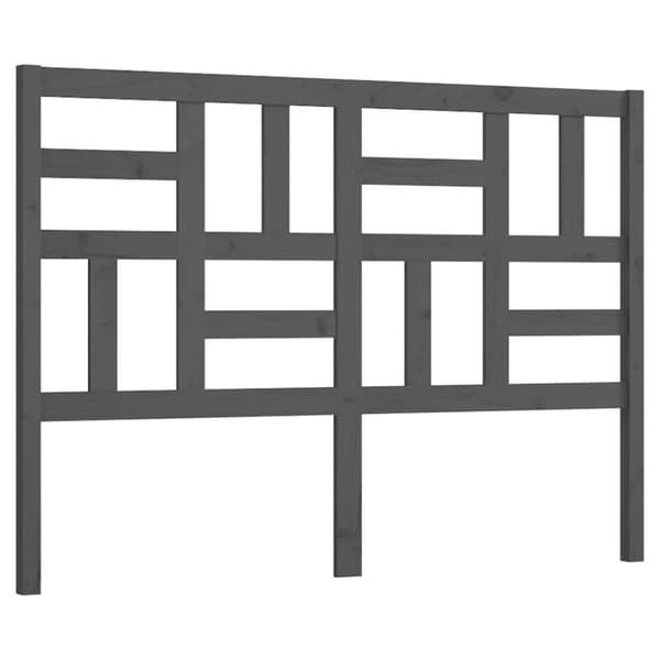 Sängynpääty harmaa 126x4x104 cm täysi mänty
