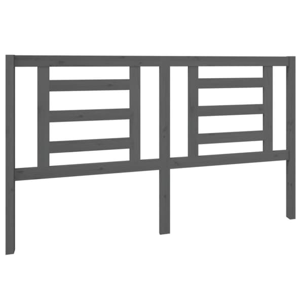 sengegærde 166x4x100 cm massivt fyrretræ grå
