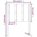 Pikkukuva 6 / 6: Sängynpääty musta 80,5x4x100 cm täysi mänty