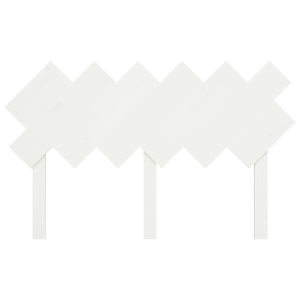 sengegærde 132x3x81 cm massivt fyrretræ hvid