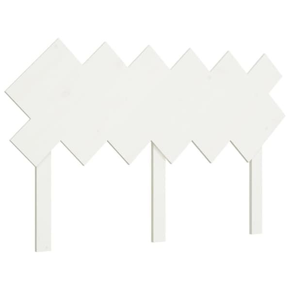 sengegærde 132x3x81 cm massivt fyrretræ hvid