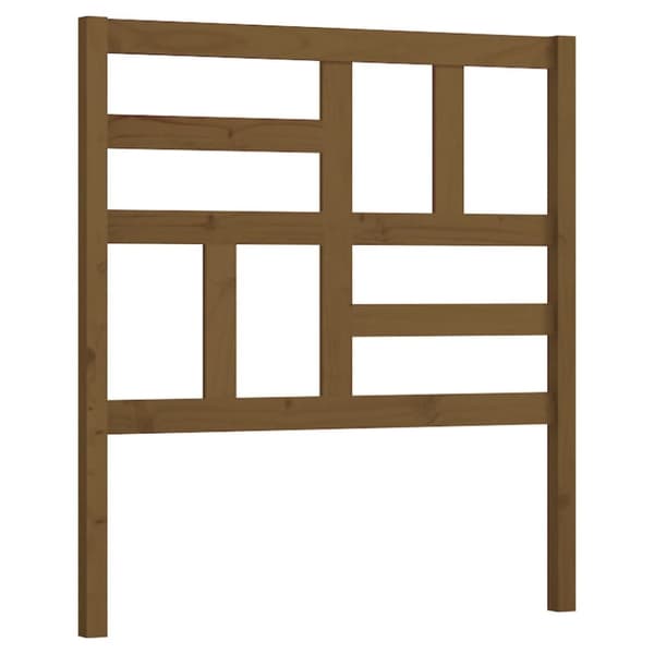 sengegærde 81x4x104 cm massivt fyrretræ gyldenbrun
