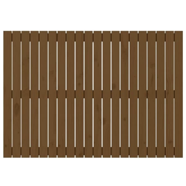 Sängynpääty seinälle hunajanruskea 127,5x3x90 cm täysi mänty