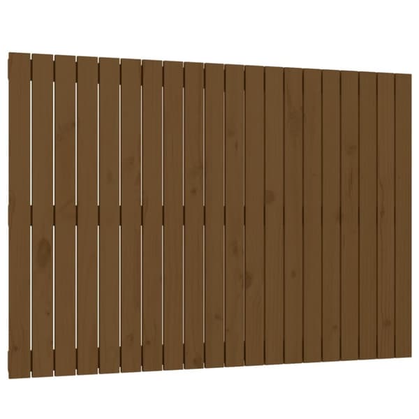 Sängynpääty seinälle hunajanruskea 127,5x3x90 cm täysi mänty