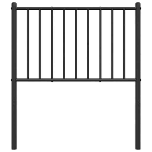 sengegavl 80 cm metal sort