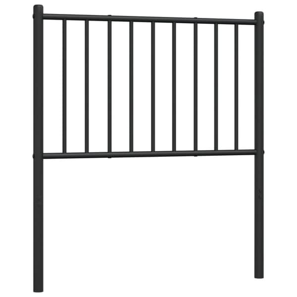 sengegavl 80 cm metal sort
