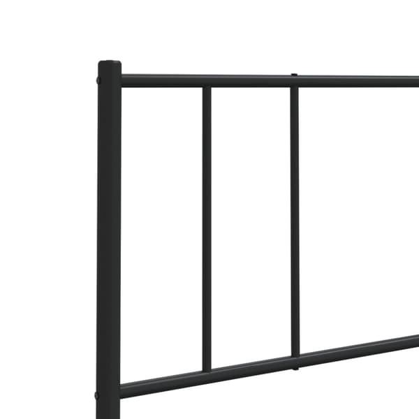 sengegavl 120 cm metal sort