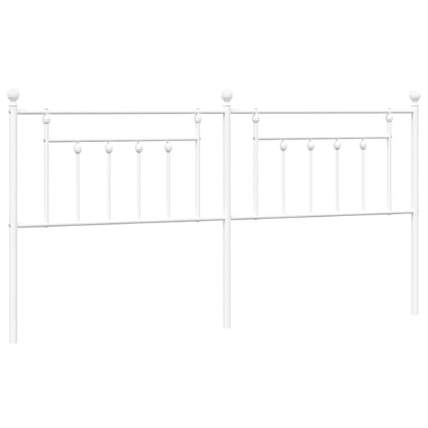 sengegavl 200 cm metal hvid