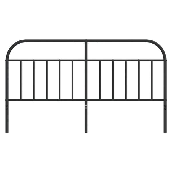 Metallinen sängynpääty musta 160 cm