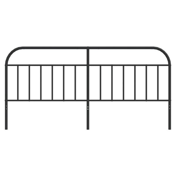sengegavl 193 cm metal sort