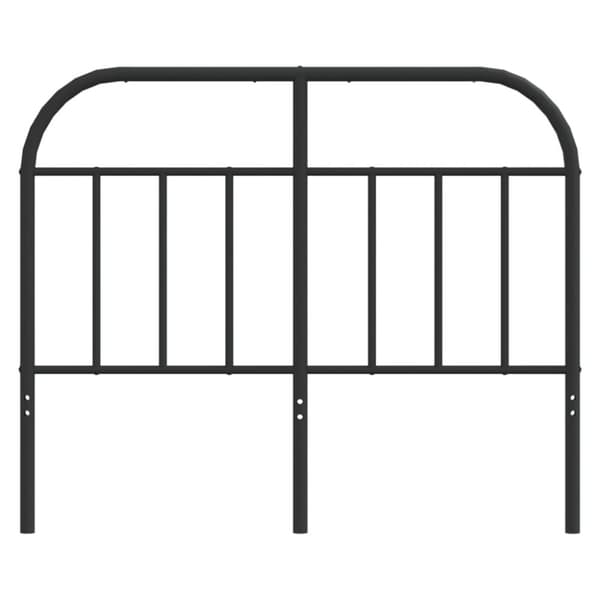 Metallinen sängynpääty musta 120 cm