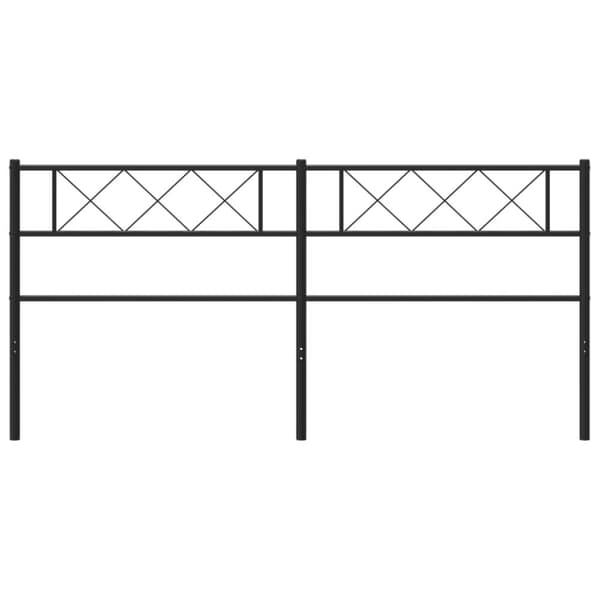 sengegavl 160 cm metal sort