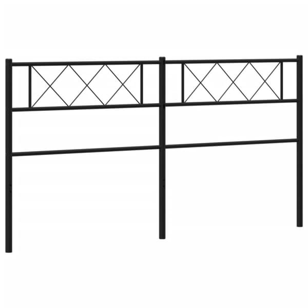 sengegavl 160 cm metal sort