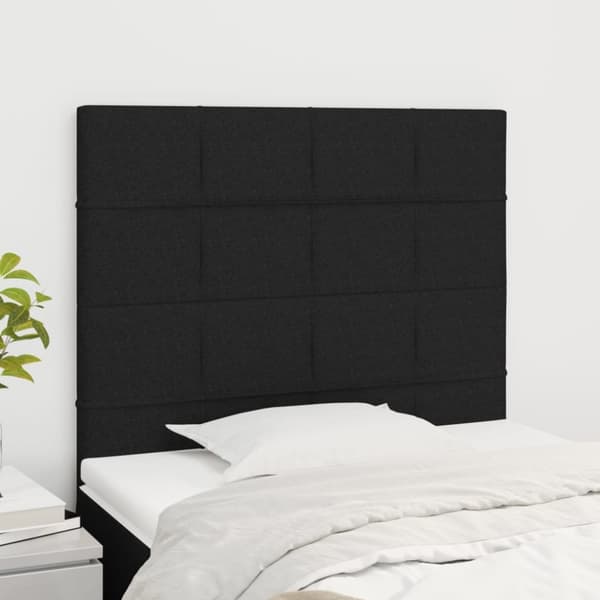 sengegavle 2 stk. 100x5x78/88 cm stof sort
