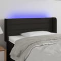 Pikkukuva 1 / 6: Sänggavel LED svart 83x16x78/88 cm tyg