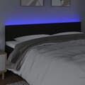 Miniatyrbillede 3 af 6: sengegavl med LED-lys 180x5x78/88 cm stof sort
