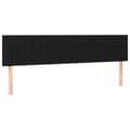 Miniatyrbillede 4 af 6: sengegavl med LED-lys 180x5x78/88 cm stof sort