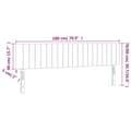 Miniatyrbillede 6 af 6: sengegavl med LED-lys 180x5x78/88 cm stof sort