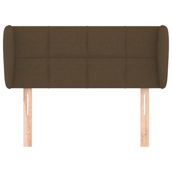 sengegavl med kanter 103x23x78/88 cm stof mørkebrun