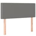 Miniatyrbillede 4 af 6: sengegavl med LED-lys 80x5x78/88 cm stof mørkegrå