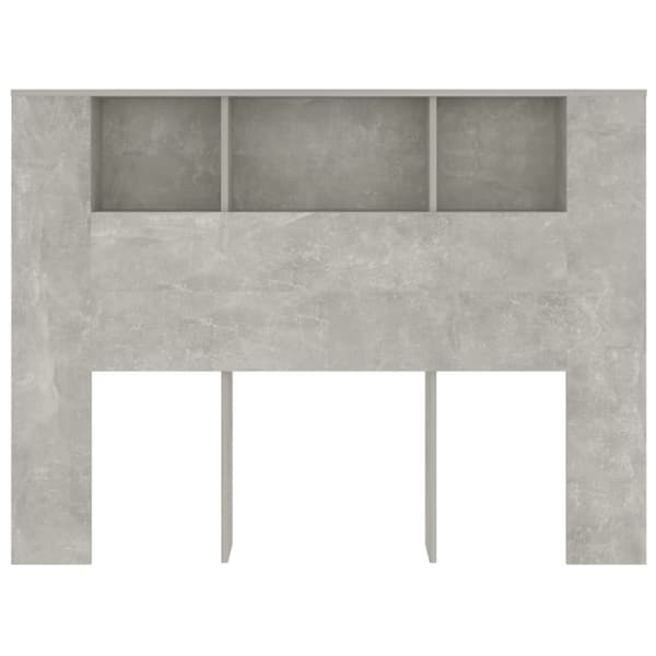 sengegavl med opbevaring 140x18,5x104,5 cm betongrå