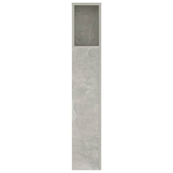 sengegavl med opbevaring 140x18,5x104,5 cm betongrå