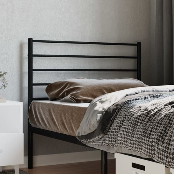 sengegavl 90 cm metal sort