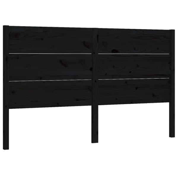 sengegærde 126x4x100 cm massivt fyrretræ sort