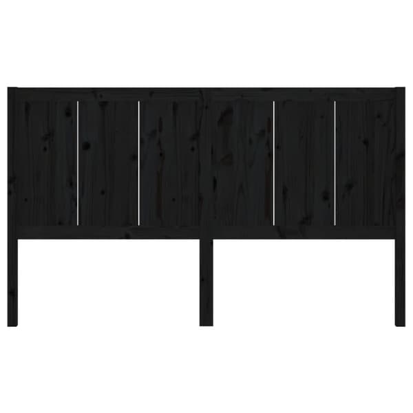 sengegærde 125,5x4x100 cm massivt fyrretræ sort